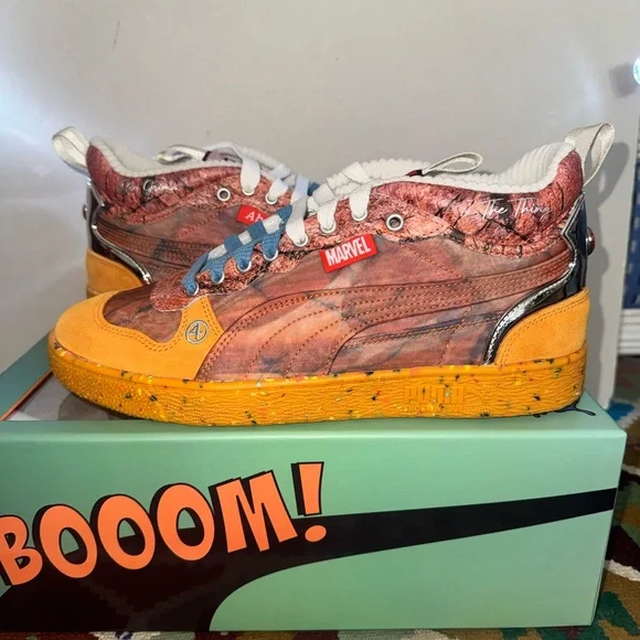 Advisory Board Crystals Fantastic Four The Thing Puma Marvel Orange Sneakers - Picture 7 of 16